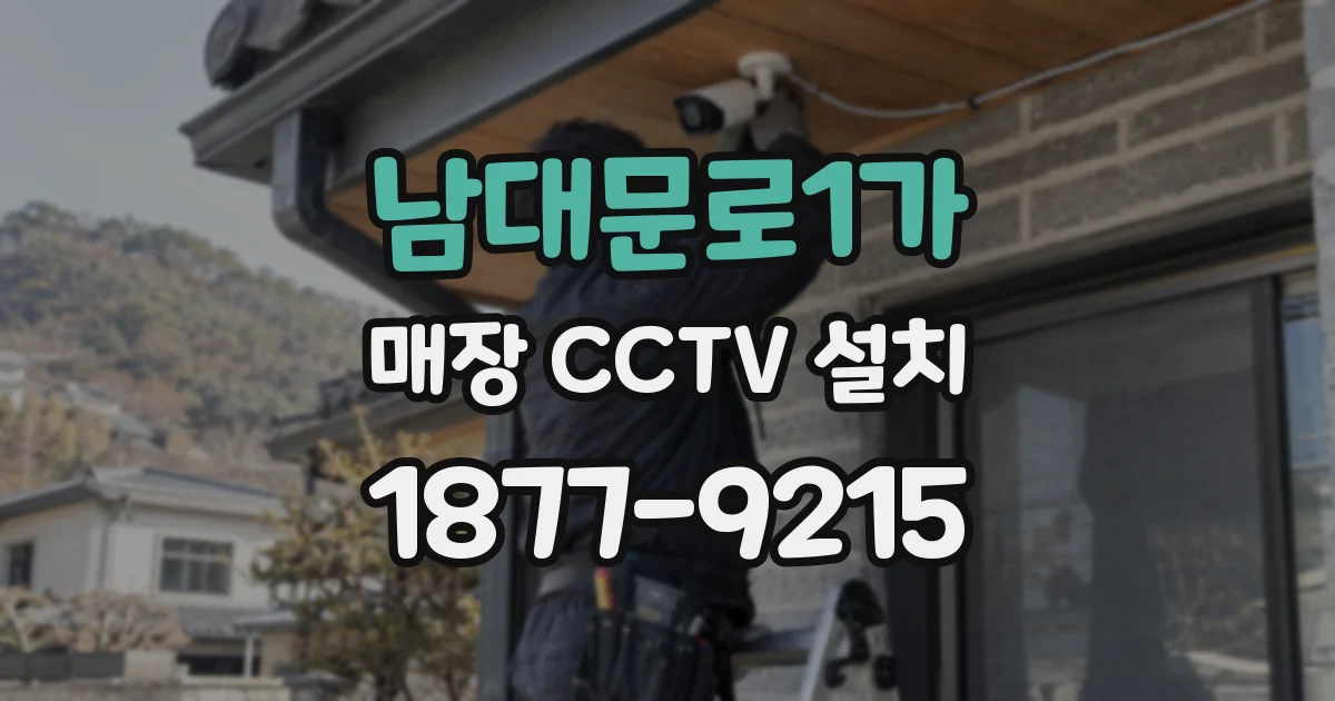 남대문로1가 매장 CCTV 설치