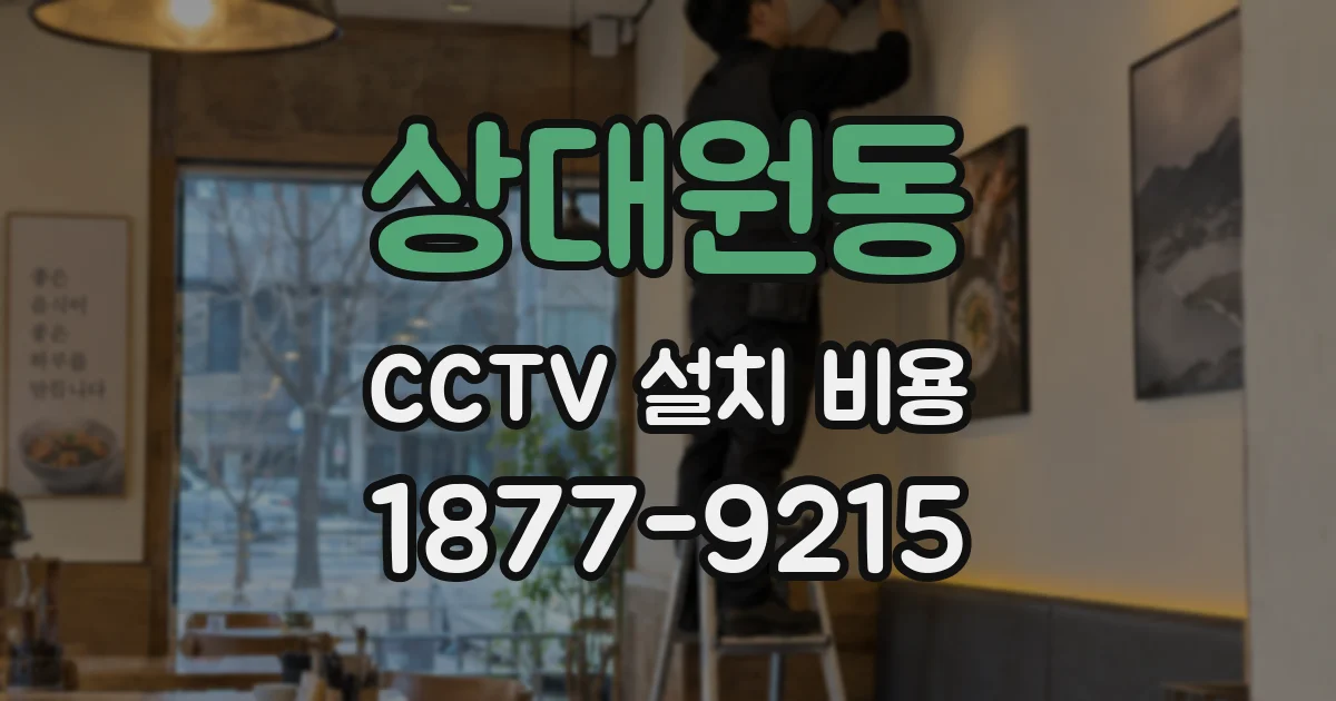 상대원동 CCTV 설치 비용