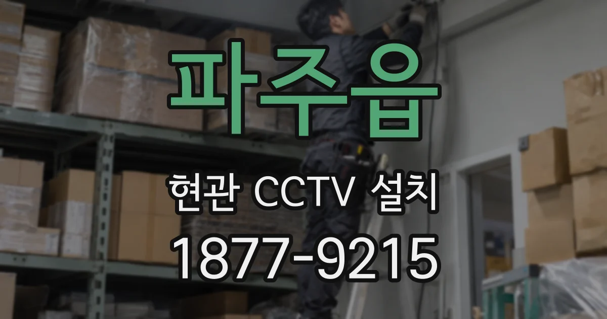 파주읍 현관 CCTV 설치