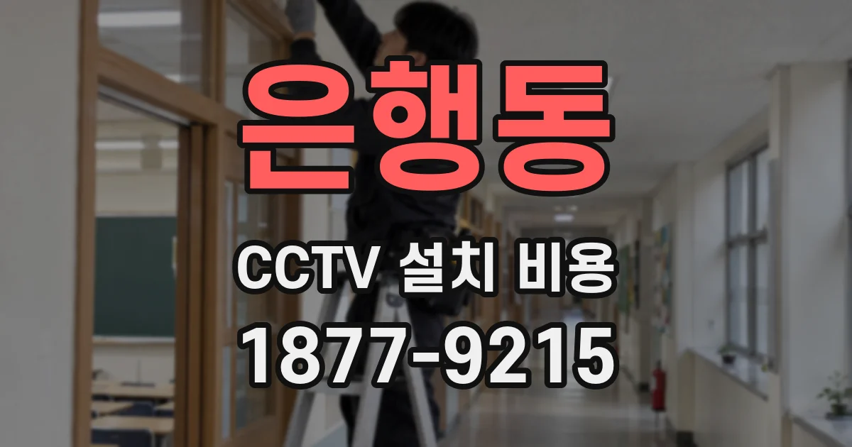 은행동 CCTV 설치 비용