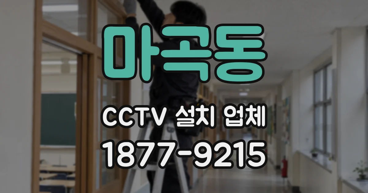 마곡동 CCTV 설치 업체