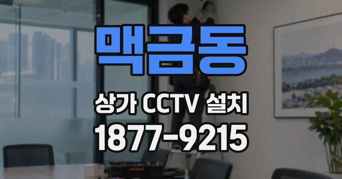 맥금동 상가 CCTV 설치