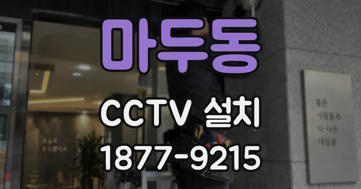 마두동 CCTV 설치