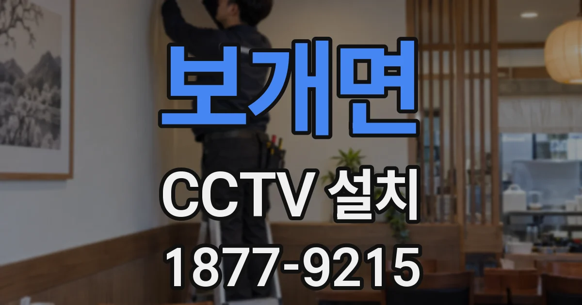 보개면 CCTV 설치