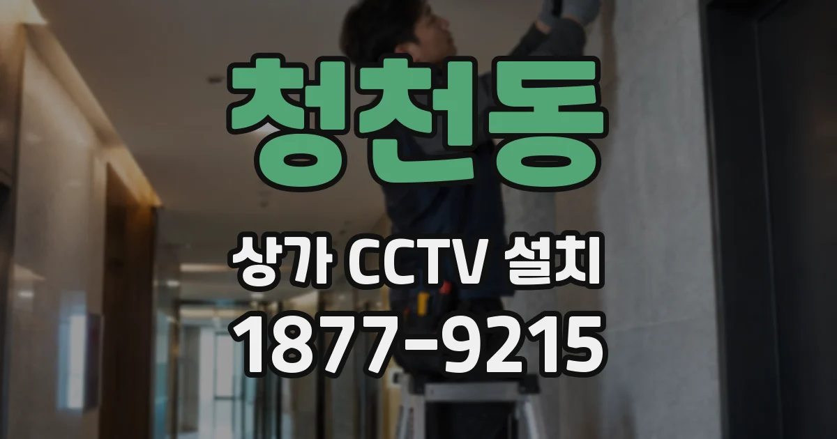 청천동 상가 CCTV 설치