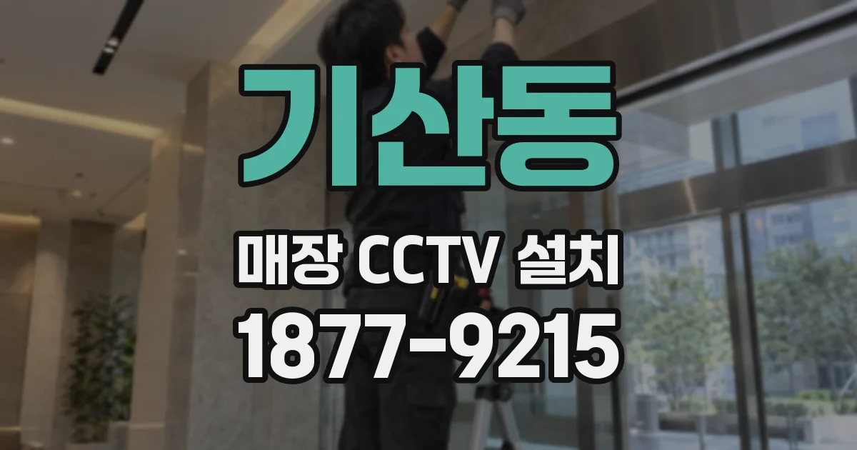 기산동 매장 CCTV 설치