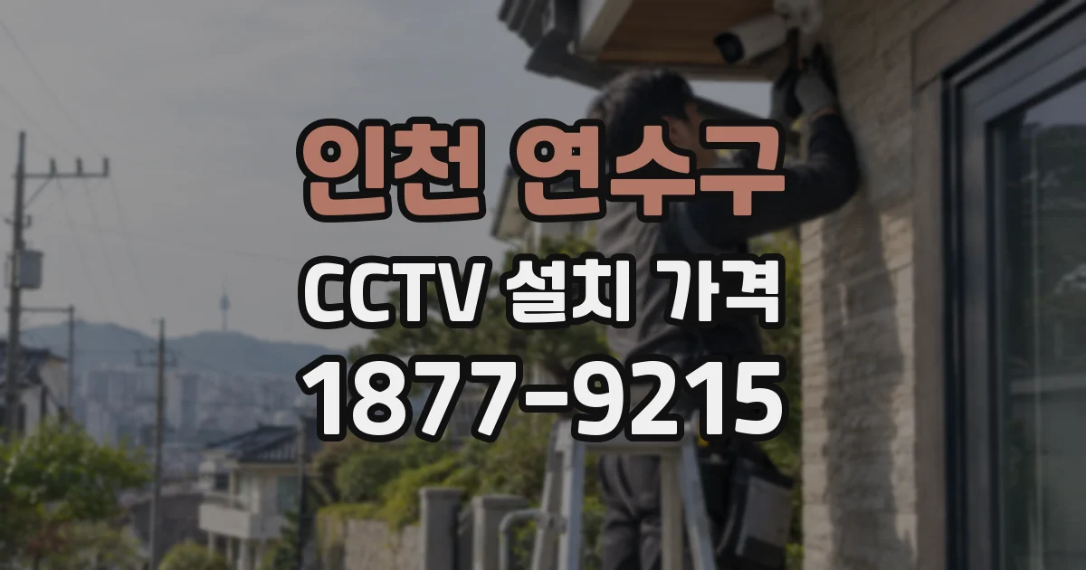 인천 연수구 CCTV 설치 가격