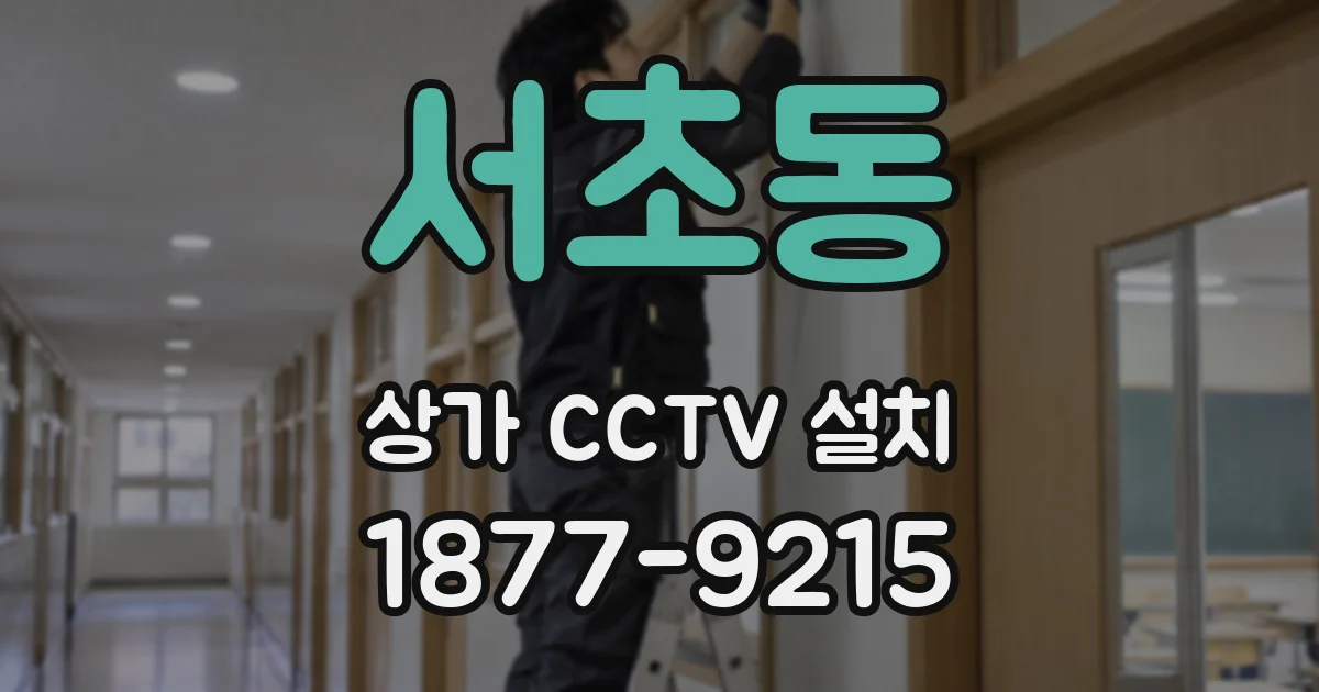 서초동 상가 CCTV 설치