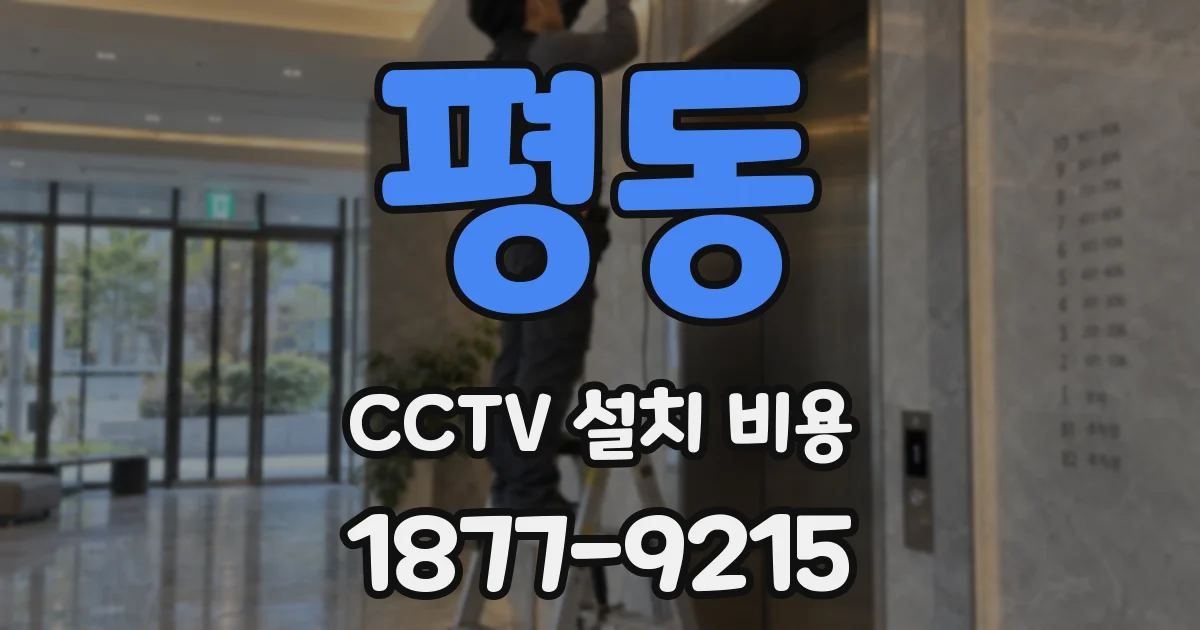 평동 CCTV 설치 비용