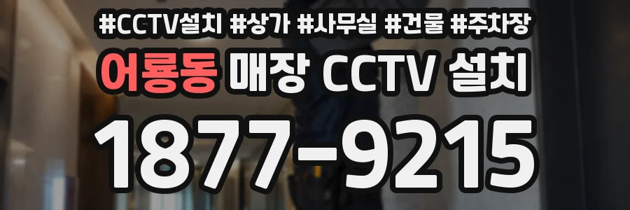어룡동 매장 CCTV 설치