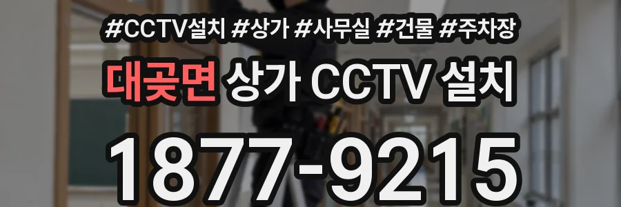 대곶면 상가 CCTV 설치