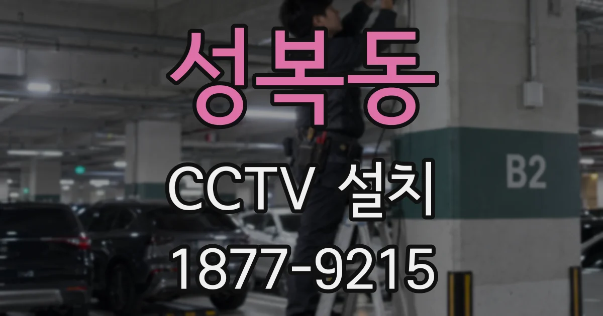 성복동 CCTV 설치