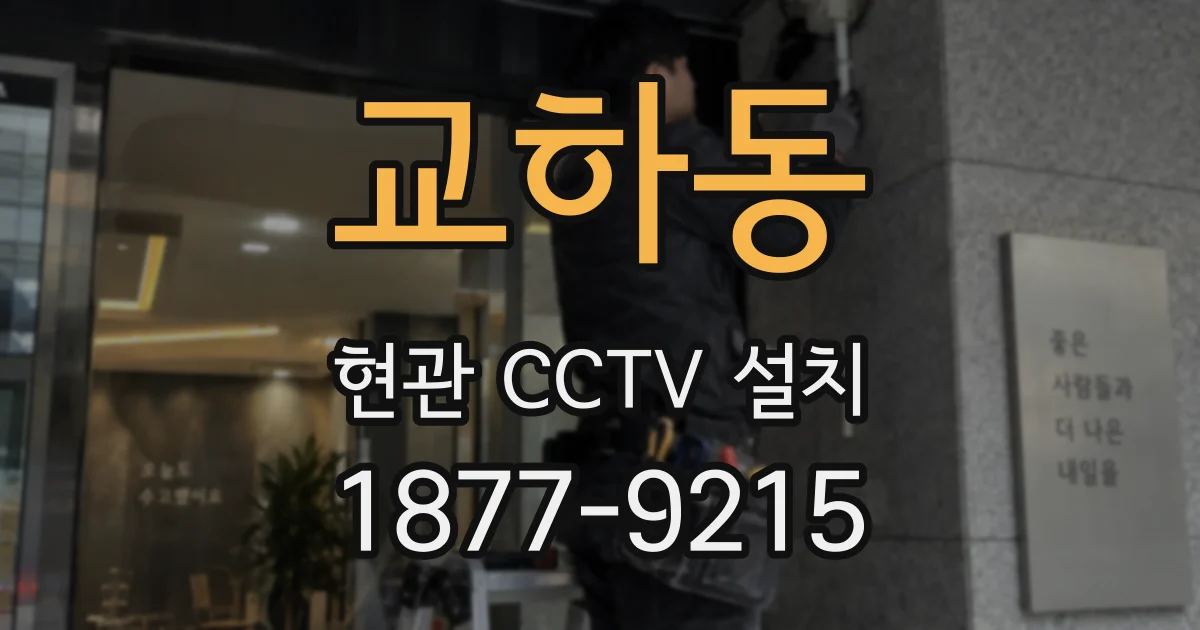 교하동 현관 CCTV 설치