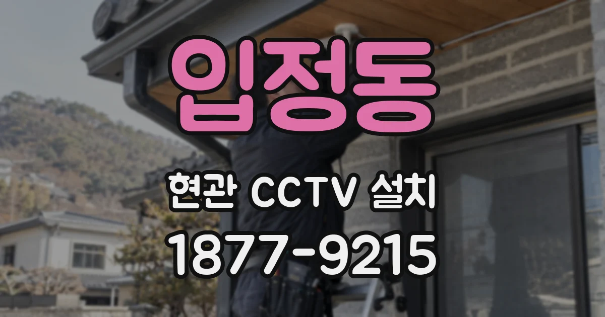 입정동 현관 CCTV 설치