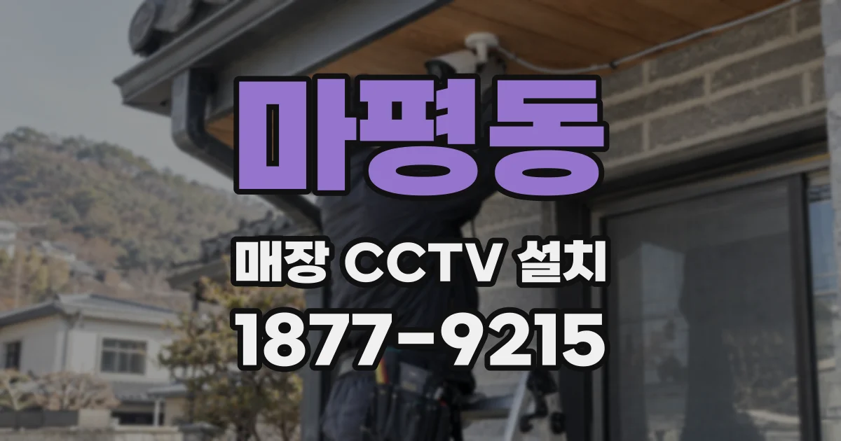 마평동 매장 CCTV 설치