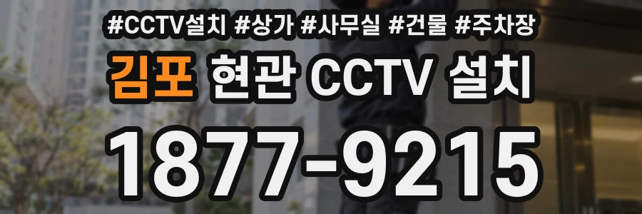김포 현관 CCTV 설치