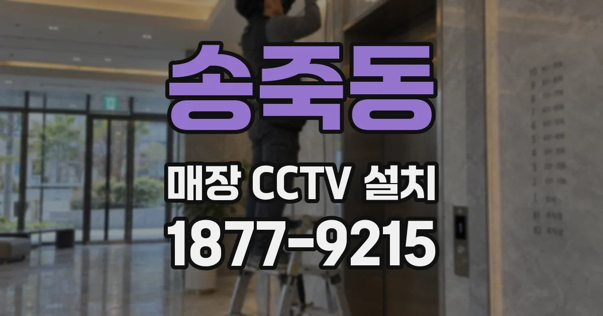 송죽동 매장 CCTV 설치