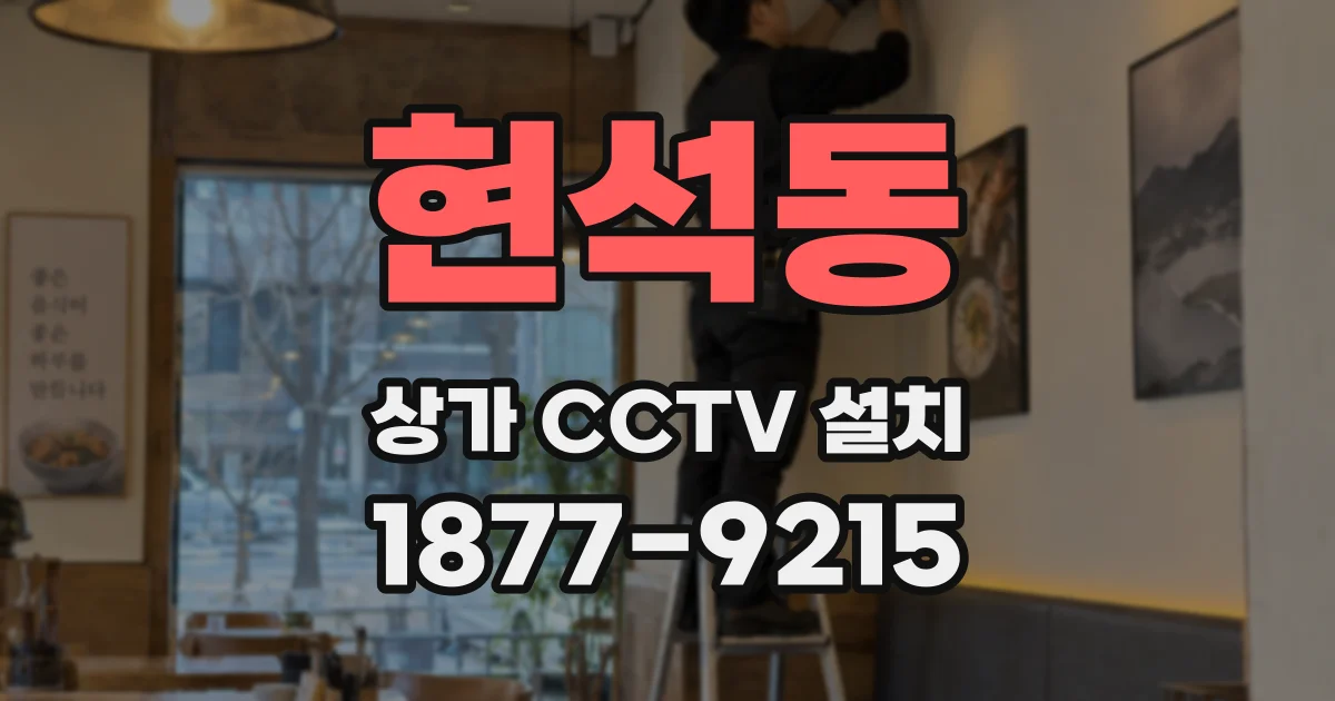 현석동 상가 CCTV 설치
