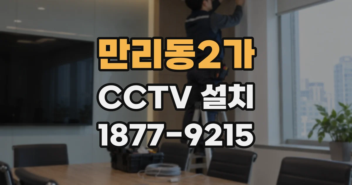 만리동2가 CCTV 설치
