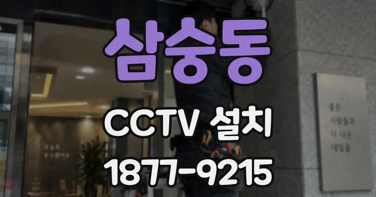 삼숭동 CCTV 설치