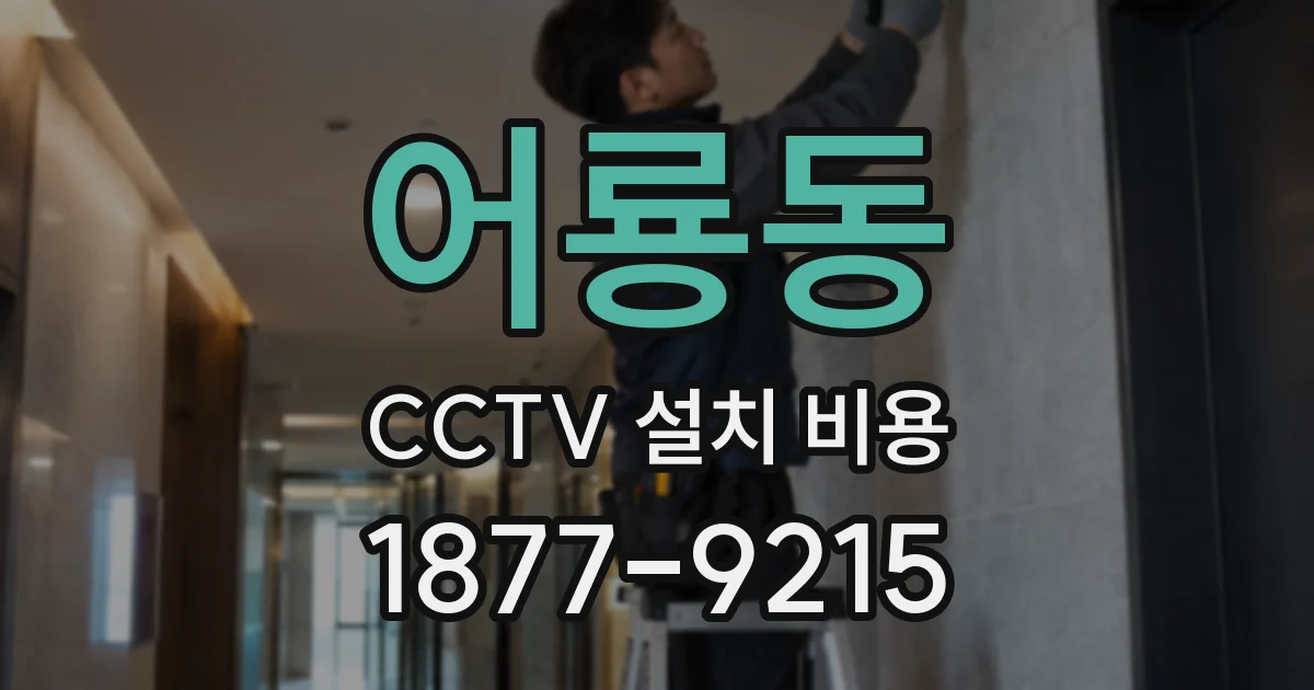 어룡동 CCTV 설치 비용