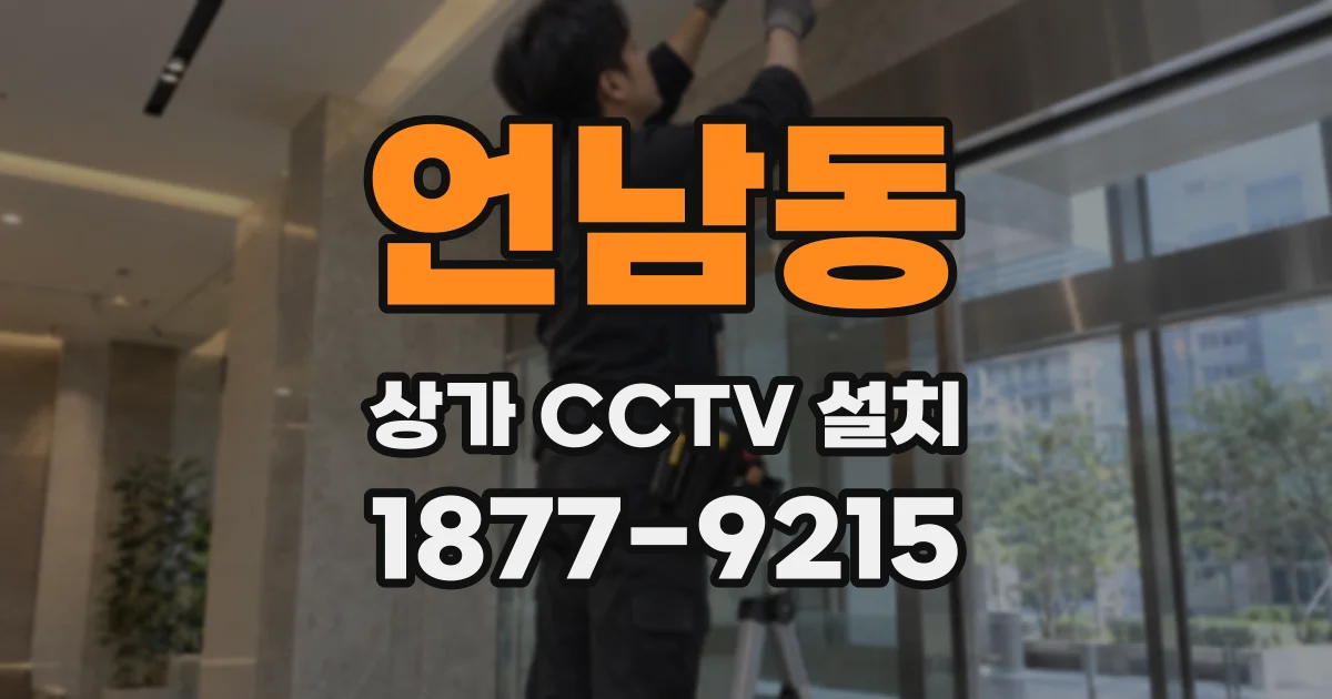 언남동 상가 CCTV 설치