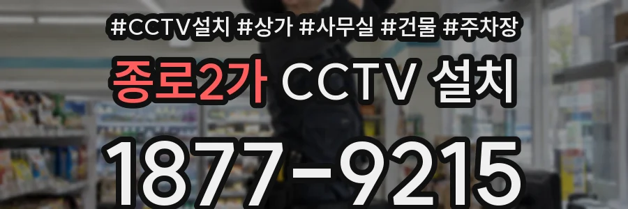 종로2가 CCTV 설치