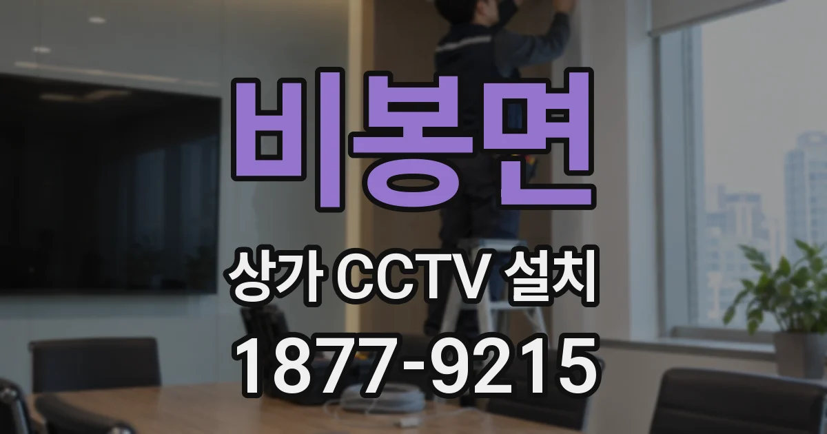 비봉면 상가 CCTV 설치