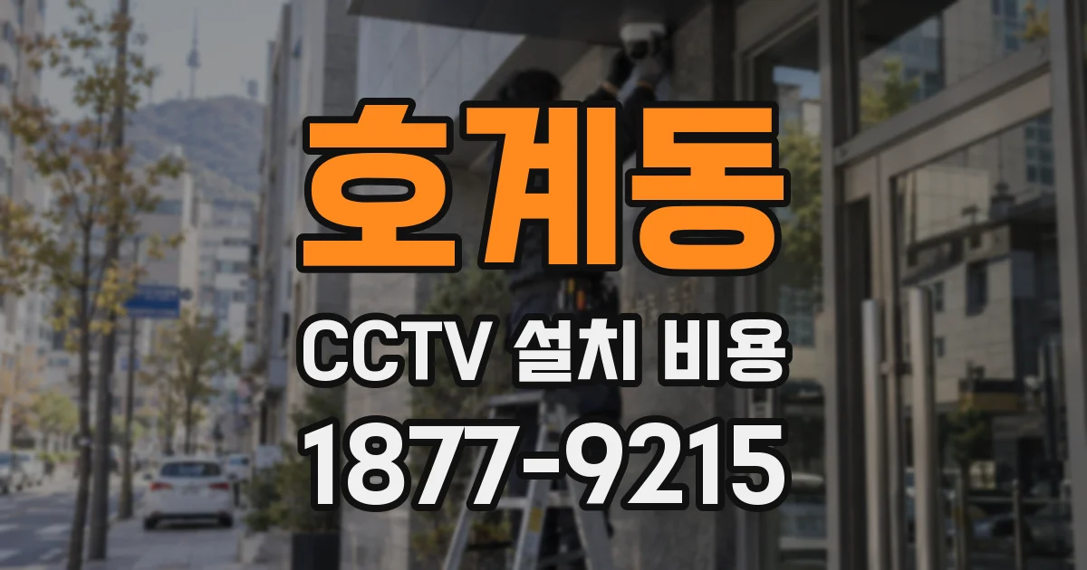 호계동 CCTV 설치 비용