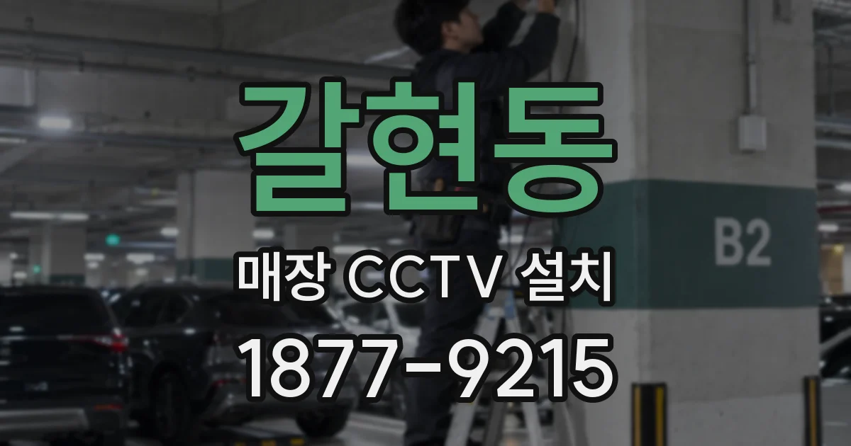 갈현동 매장 CCTV 설치
