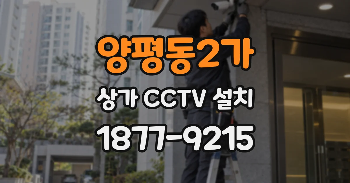 양평동2가 상가 CCTV 설치