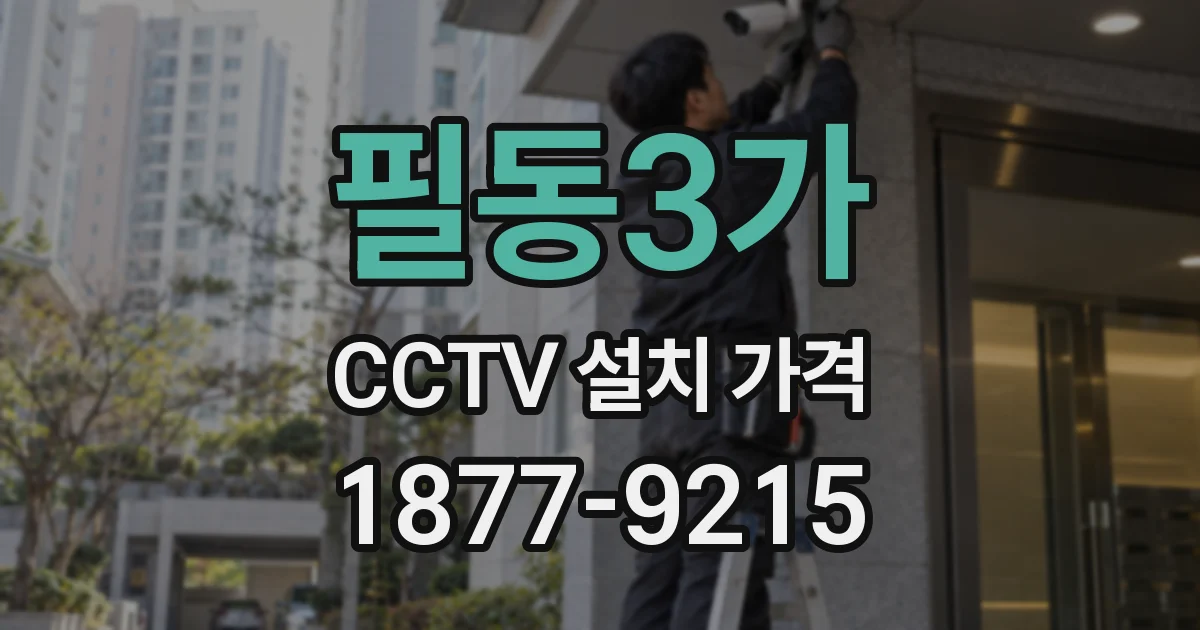 필동3가 CCTV 설치 가격