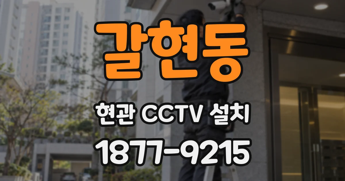 갈현동 현관 CCTV 설치