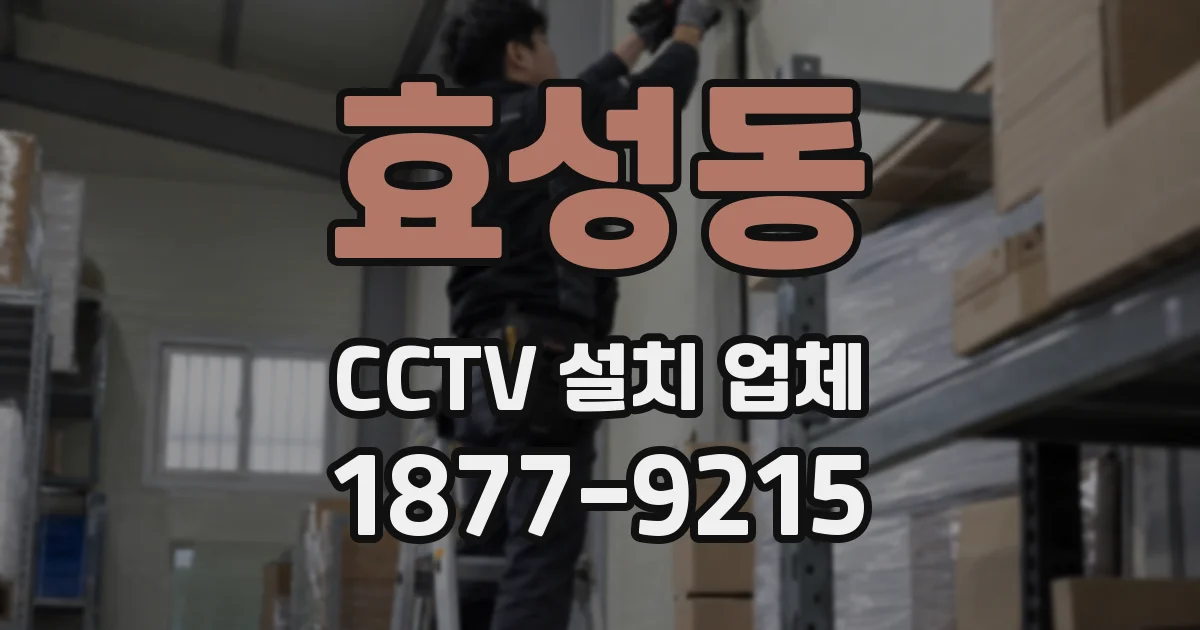 효성동 CCTV 설치 업체