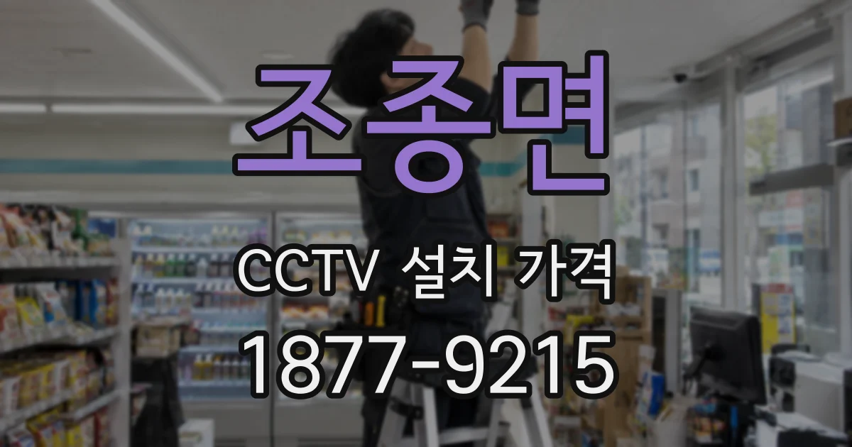 조종면 CCTV 설치 가격