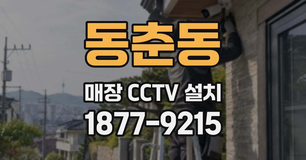 동춘동 매장 CCTV 설치
