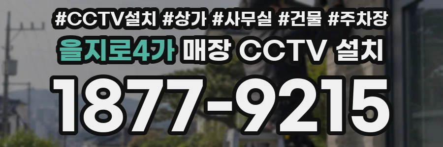 을지로4가 매장 CCTV 설치