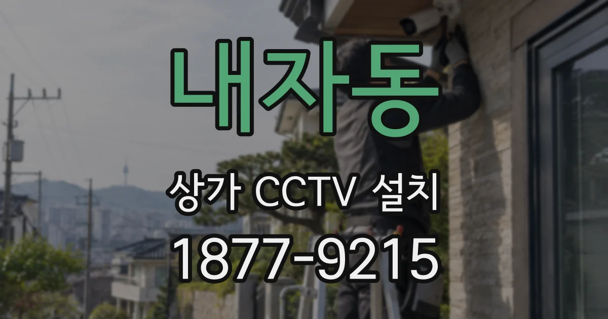 내자동 상가 CCTV 설치