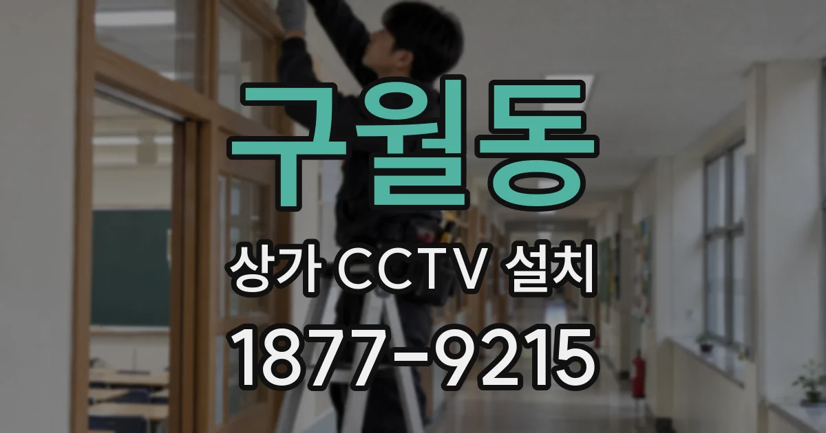 구월동 상가 CCTV 설치