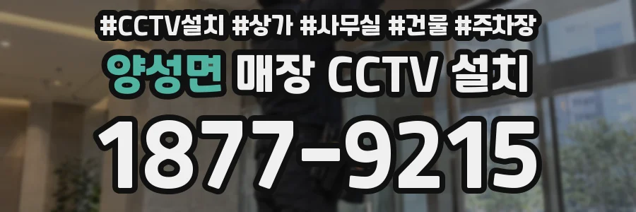 양성면 매장 CCTV 설치