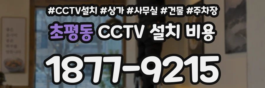 초평동 CCTV 설치 비용