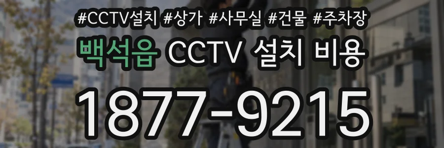 백석읍 CCTV 설치 비용