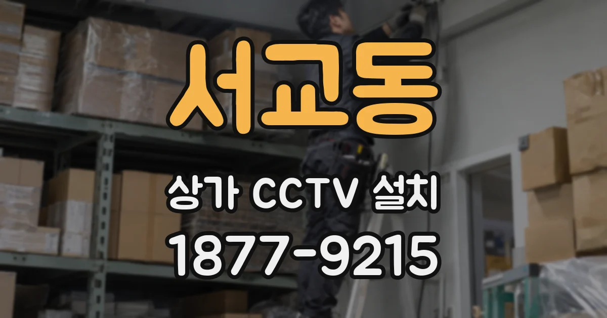 서교동 상가 CCTV 설치