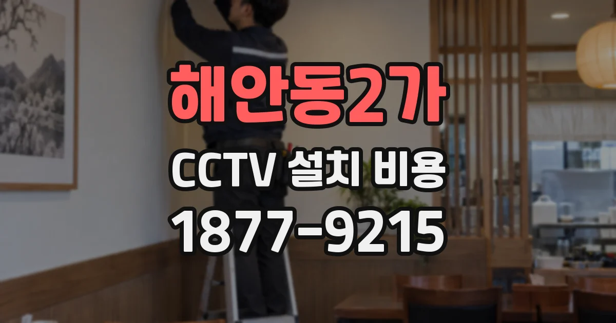 해안동2가 CCTV 설치 비용