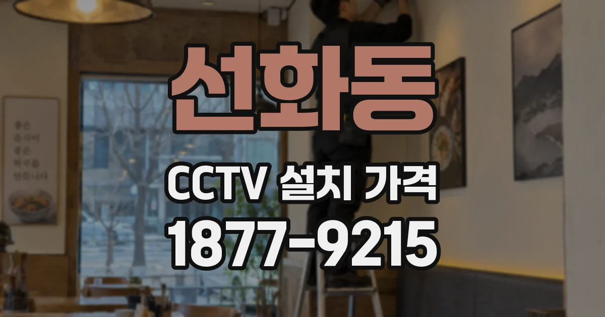 선화동 CCTV 설치 가격
