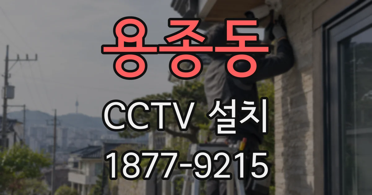 용종동 CCTV 설치