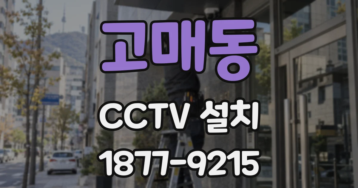 고매동 CCTV 설치