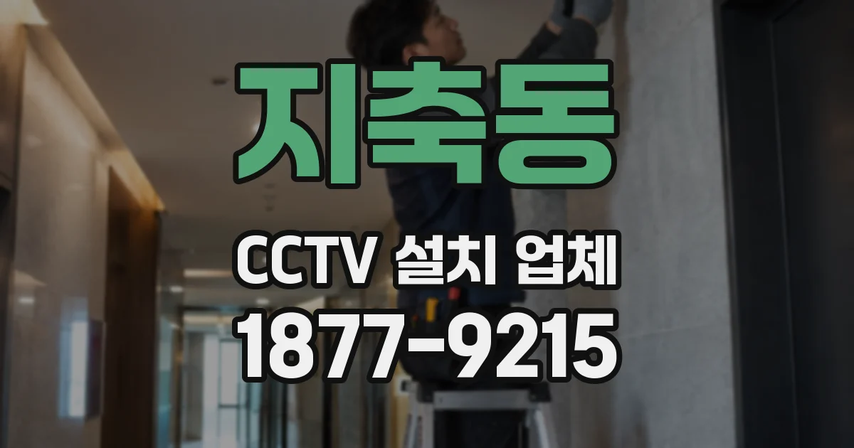 지축동 CCTV 설치 업체