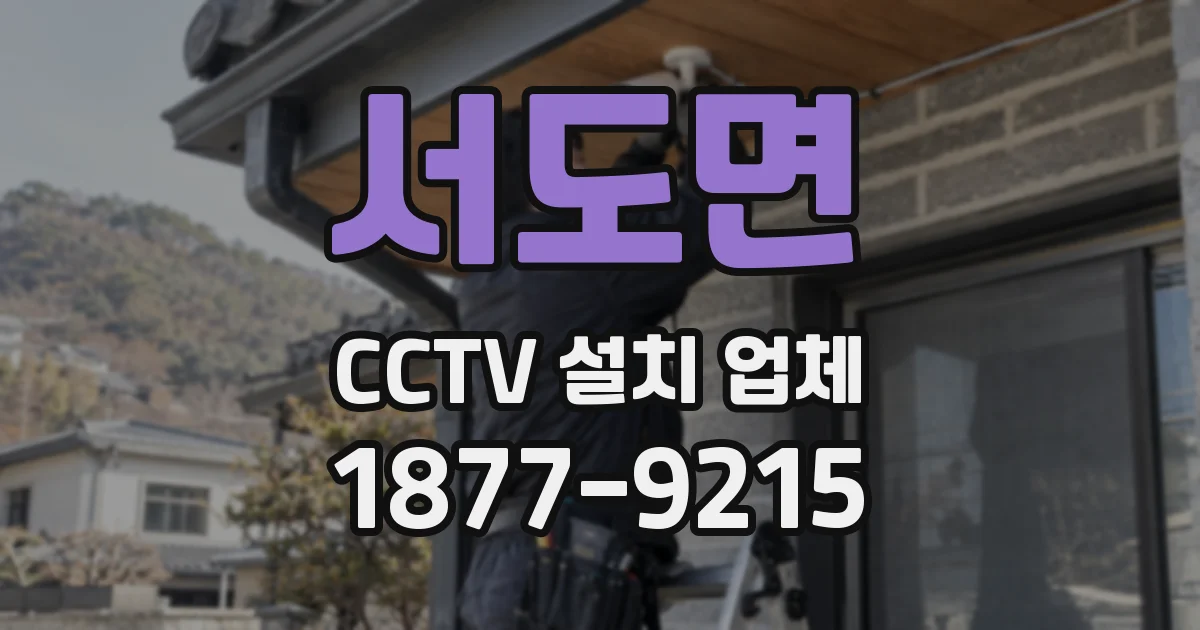 서도면 CCTV 설치 업체