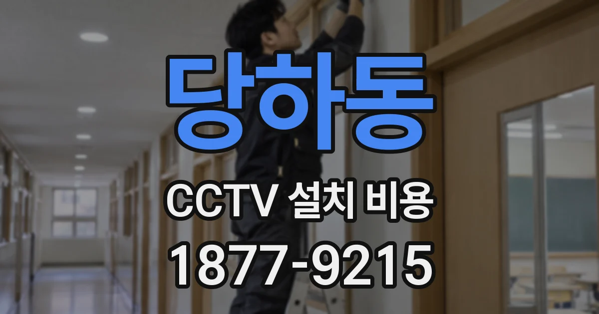 당하동 CCTV 설치 비용